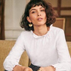 Sezane Clothilde Blouse, White